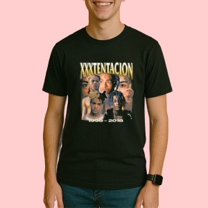 Tricou xxxtentacion colaj memorial, muzica Alternative / Electropop / Rap Rock, Dama | Barbat | Copii, Culoare Negru