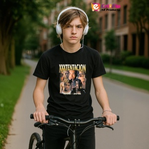 Tricou xxxtentacion colaj memorial, muzica Alternative / Electropop / Rap Rock, Dama | Barbat | Copii, Culoare Negru - Img 10