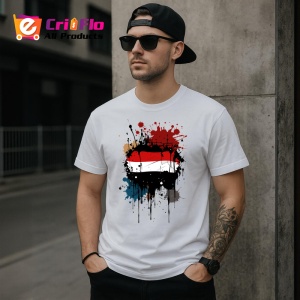 Tricou Yemen Steag Splash Art, Copii | Dama | Barbat - Img 5