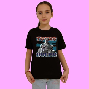 Tricou Young Dolph - Duo Style, muzica Hip-Hop / Alternative Rap, Dama | Barbat | Copii, Culoare Negru - Img 2