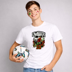 Tricou Youssef En Nesyri Morocco World Cup Fifa 2026, din bumbac 100%, tricou alb, Copii | Dama | Barbat
