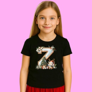 Tricou Z Litere Craciun Cu Ren, Brad, Luminite Si Cadouri, din bumbac 100% Copii | Dama | Barbat - Img 3