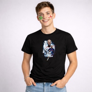 Tricou Zinedine Zidane France World Cup Fifa 2026 V2, din bumbac 100%, tricou negru, Copii | Dama | Barbat - Img 2