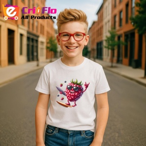 Tricou Zmeura amuzanta de vara cool, Fructe, Copii | Dama - Img 5