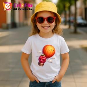 Tricou Zmeura amuzanta de vara cu balon cu aer, Fructe, Copii | Dama - Img 4