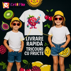Tricou Zmeura amuzanta de vara pistol cu apa, Fructe, Copii | Dama - Img 6