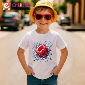 Tricou Zmeura in explozie lichida, Fructe, Copii | Dama - Img 3