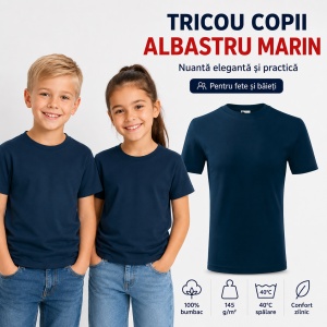 Tricouri copii simple din bumbac 100% – fete și băieți, 20 culori - Img 10