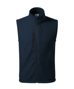 Vesta calduroasa fleece unisex de culoare albastru marin