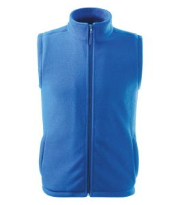Vesta fleece polar unisex de culoare albastru azuriu