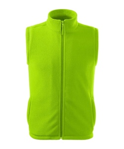 Vesta fleece polar unisex de culoare galben lime