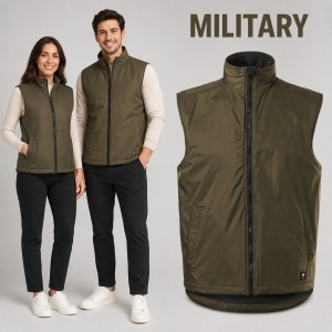 Vestă Unisex Bărbat Damă tip Jachetă fără Mâneci, Călduroasă cu Fleece și Fermoar – Body Warmer 509 - Img 14