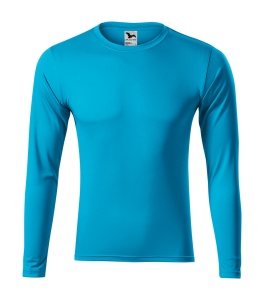 Bluza cu maneca lunga unisex de culoare turcoaz