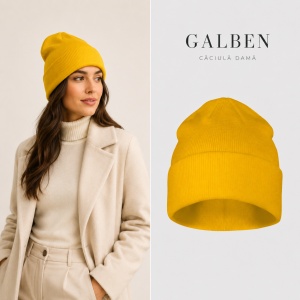 Căciulă Damă tip Beanie, Călduroasă, Tricotată și Modernă – Beanie 315 - Img 14