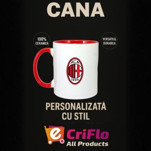 Cana AC Milan Italia , cu logoul stema echipei, Cadoul Perfect - Img 45
