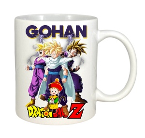 Cana alba pentru copii personalizata personajul Gohan Dragon Ball Z - cadou - Img 3