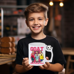 Cana Antistres Personalizată cu Fotbalistii Ronaldo Neymar Messi Goat - Cadoul Perfect pentru Pasionații de Fotbal - Img 2