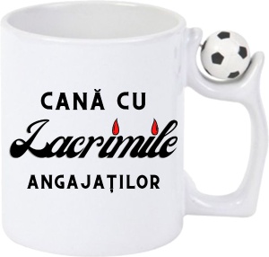 Cana Antistres Personalizată cu textul: Cana cu Lacrimile Angajatilor