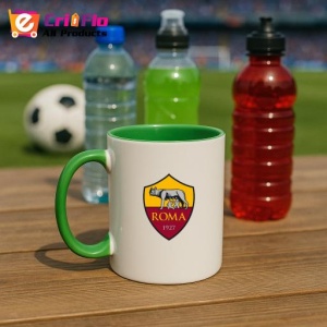 Cana AS Roma Italia , cu logoul stema echipei, Cadoul Perfect - Img 21