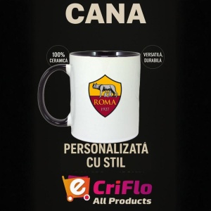 Cana AS Roma Italia , cu logoul stema echipei, Cadoul Perfect - Img 35