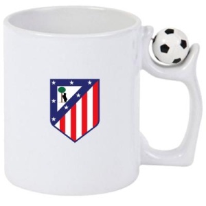 Cana Atletico Madrid Spania , cu logoul stema echipei, Cadoul Perfect