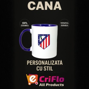 Cana Atletico Madrid Spania , cu logoul stema echipei, Cadoul Perfect - Img 25