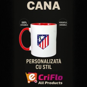 Cana Atletico Madrid Spania , cu logoul stema echipei, Cadoul Perfect - Img 45