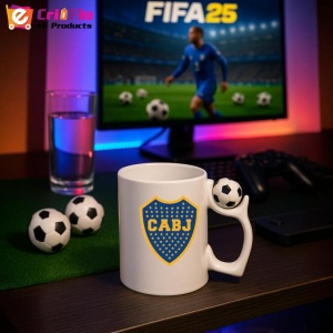 Cana Boca Juniors Argentina , cu logoul stema echipei, Cadoul Perfect - Img 11