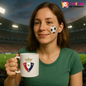 Cana CA Osasuna Spania , cu logoul stema echipei, Cadoul Perfect - Img 17