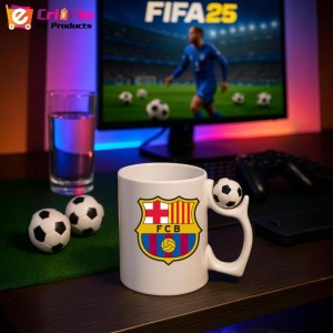 Cana FCB Spania , cu logoul stema echipei, Cadoul Perfect - Img 11