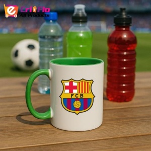 Cana FCB Spania , cu logoul stema echipei, Cadoul Perfect - Img 21