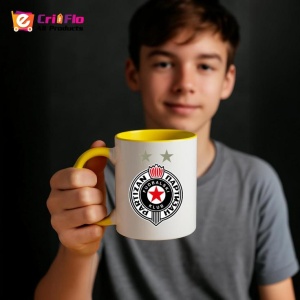 Cana FK Partizan Serbia , cu logoul stema echipei, Cadoul Perfect - Img 33