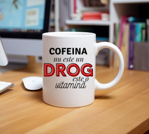 Cana haioasa personalizata cu textul Cofeina Nu este un Drog, Este o vitamina - Img 3