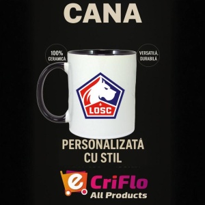 Cana Lille LOSC Franta , cu logoul stema echipei, Cadoul Perfect - Img 35