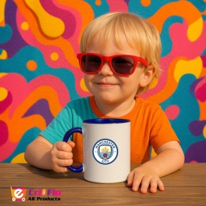 Cana Manchester City Anglia , cu logoul stema echipei, Cadoul Perfect - Img 28