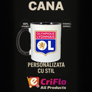 Cana Olympique Lyonnais Franta , cu logoul stema echipei, Cadoul Perfect - Img 35