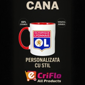 Cana Olympique Lyonnais Franta , cu logoul stema echipei, Cadoul Perfect - Img 45