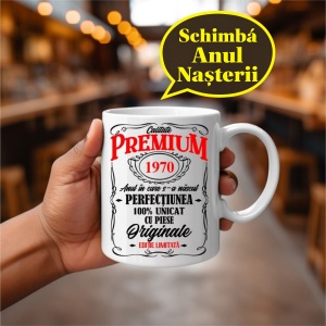 Cana personalizata cu textul Anul in care s-a nascut Perfectiunea