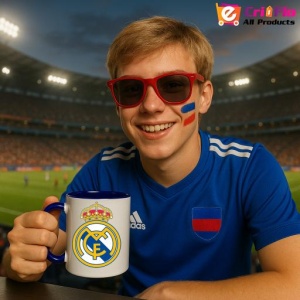 Cana Real Madrid CF Spania , cu logoul stema echipei, Cadoul Perfect - Img 26