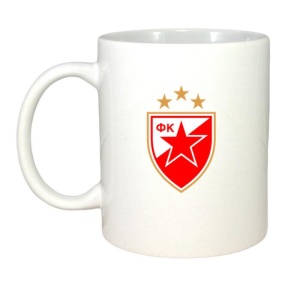 Cana Red Star Belgrade Serbia , cu logoul stema echipei, Cadoul Perfect - Img 2