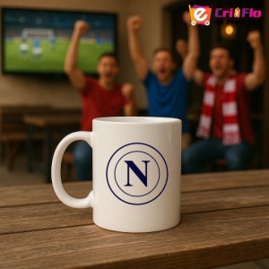 Cana SSC Napoli Italia , cu logoul stema echipei, Cadoul Perfect - Img 18