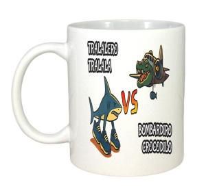 Cana Tralalero TraLaLa cu Tralalero Tralala Brainrot Meme Bombardino Crocodilo Italian