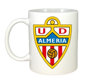 Cana UD Almeria Spania , cu logoul stema echipei, Cadoul Perfect - Img 2
