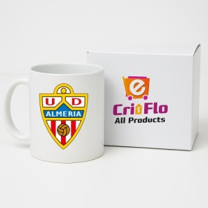 Cana UD Almeria Spania , cu logoul stema echipei, Cadoul Perfect - Img 14