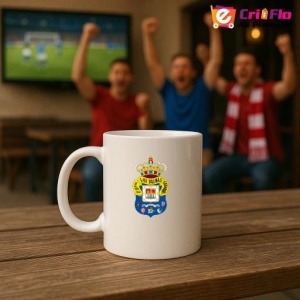 Cana UD Las Palmas Spania , cu logoul stema echipei, Cadoul Perfect - Img 18