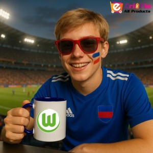 Cana VfL Wolfsburg Germania , cu logoul stema echipei, Cadoul Perfect - Img 26