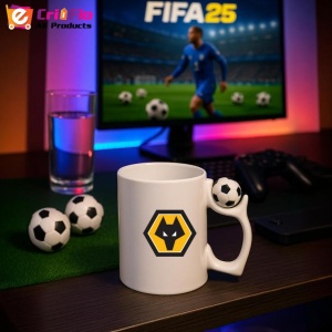 Cana Wolverhampton Wanderers Anglia , cu logoul stema echipei, Cadoul Perfect - Img 11