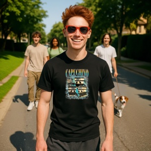 Capuchino Assassino ** Tricou Tralalero Tralala Copii | Dama | Barbat - Img 2