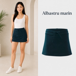 Fustă Damă 2 în 1 tip Fustă-Pantalon cu Pantaloni Scurți, Casual Sport și Elastică – Two in One 604 - Img 12