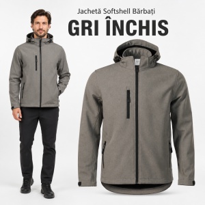 Geacă Bărbați tip Jachetă Softshell cu Glugă Detașabilă, Impermeabilă și Elastică – Performance 522 - Img 13